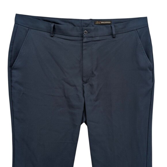 Greg Norman Chino Golf Pants Mens Navy Blue Flat Front Straight Leg Size 40x30 - Picture 3 of 12